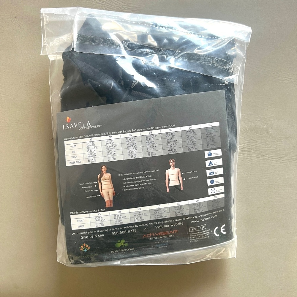 🌻NEW ISAVELA BLACK High Back Ankle Length Compression Bodysuit Size Small - Picture 7 of 10